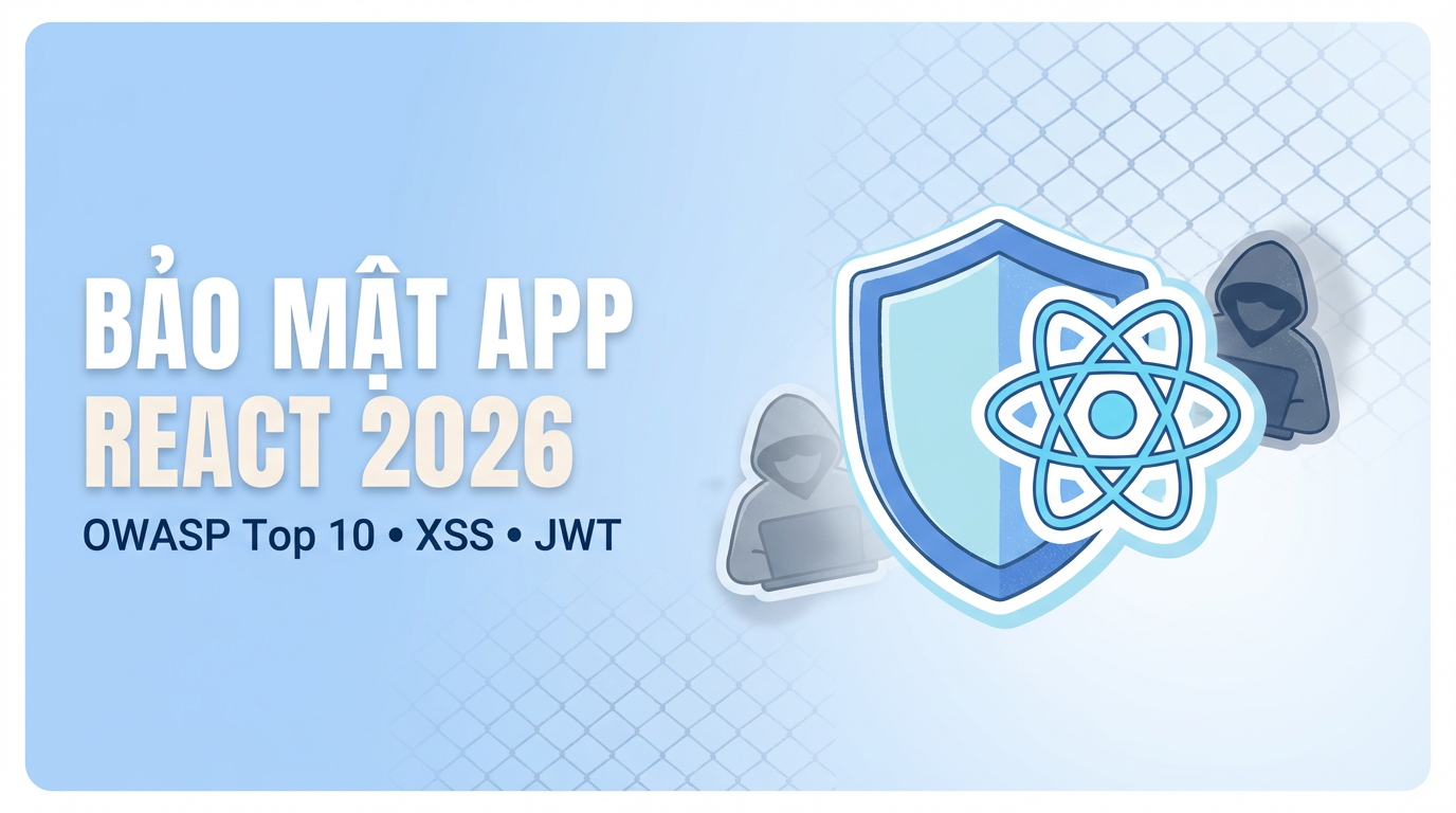 Bảo mật React 2026: Phòng hacker với OWASP Top 10, XSS, JWT