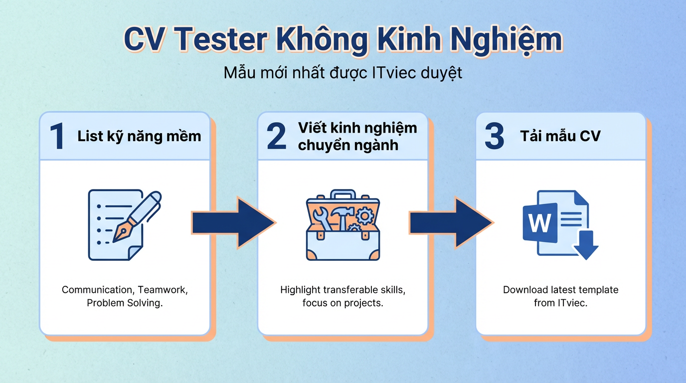 CV Tester Không Kinh Nghiệm: Mẫu Được ITviec Chấp Nhận