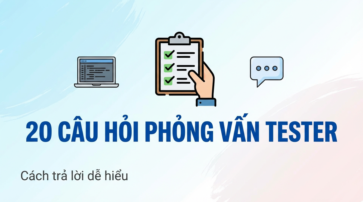 20 câu hỏi phỏng vấn tester fresher & trả lời mẫu
