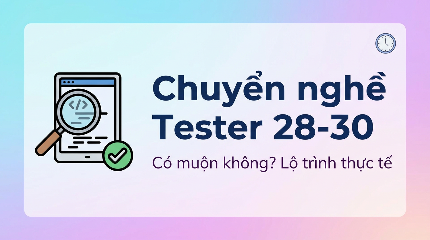 28-30 chuyển nghề tester: Lộ trình và case study
