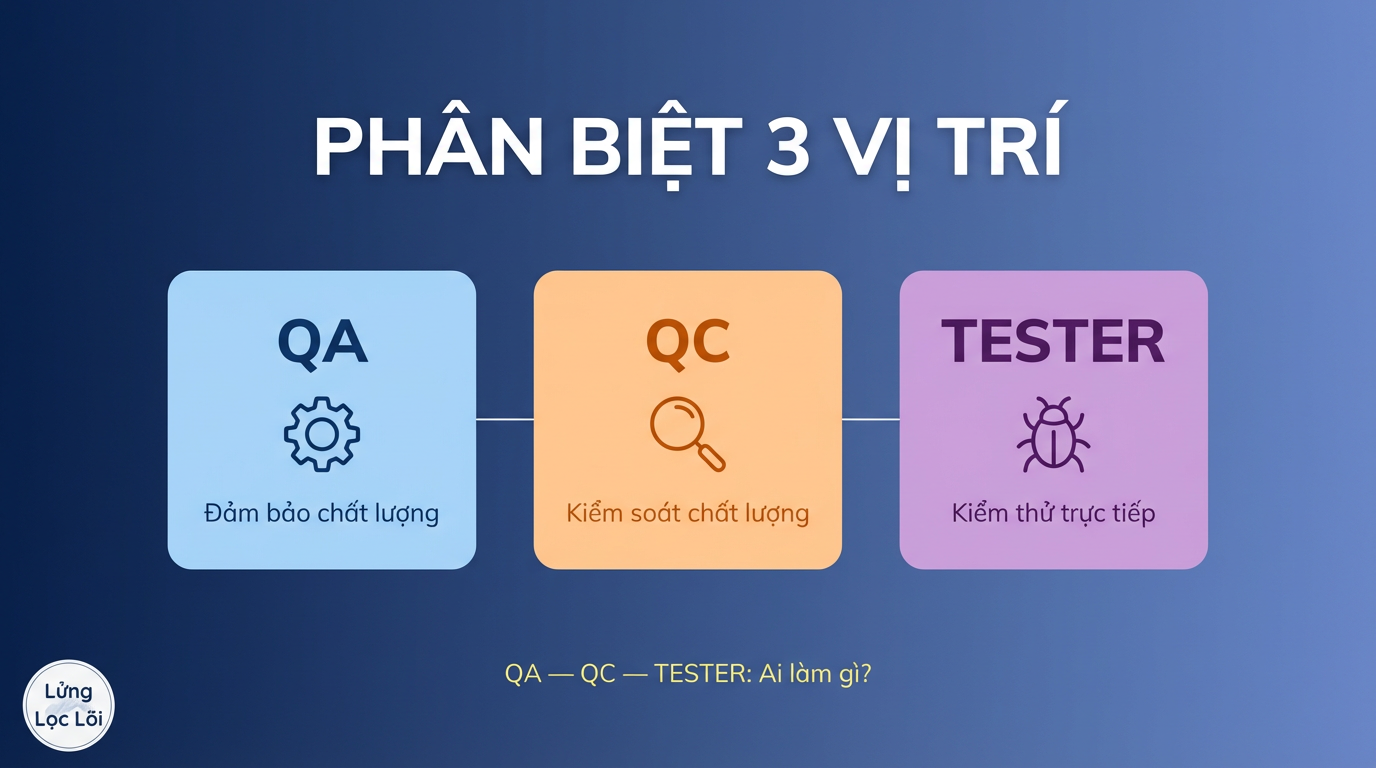 QA vs QC vs Tester: Khác nhau thế nào?