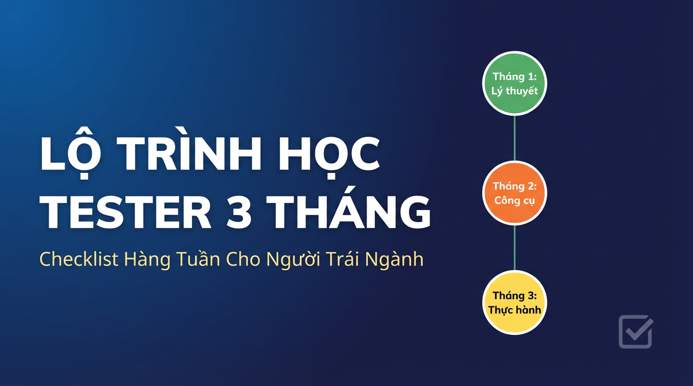 3 Tháng Học Tester Từ Zero - Lộ Trình Chi Tiết