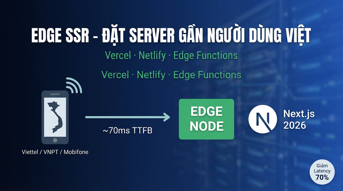 Edge SSR Next.js 2026: Giảm Latency 70% Cho App Việt