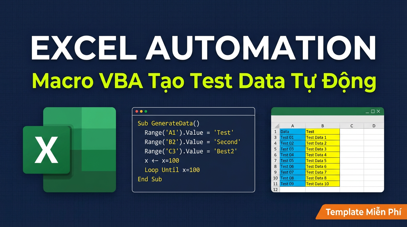 VBA Macro Excel Cho Tester: Test Data Tự Động