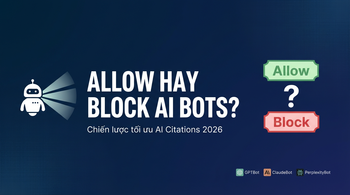 Allow hay Block AI Bots để được cite nhiều hơn?