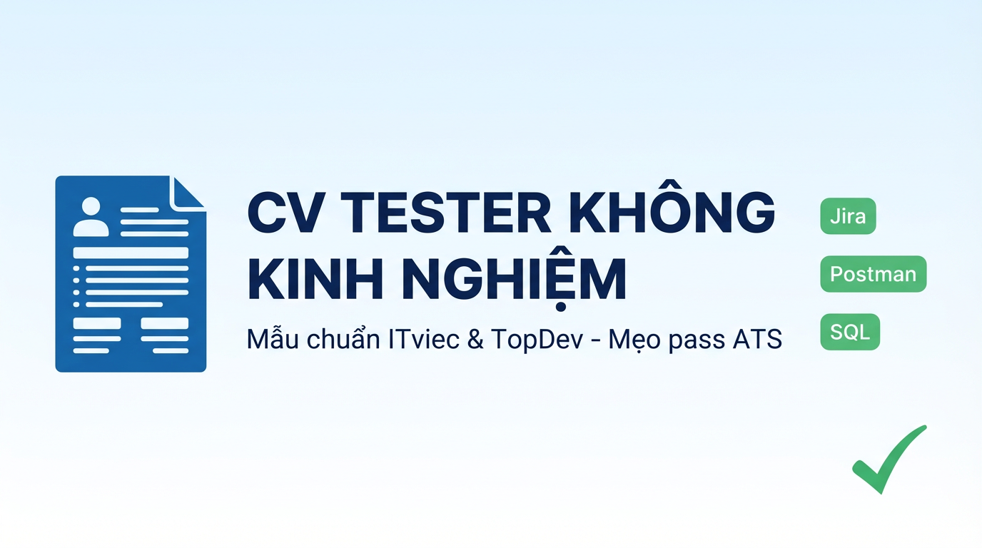 CV Tester 0 Kinh Nghiệm: Mẫu Chuẩn ITviec & TopDev