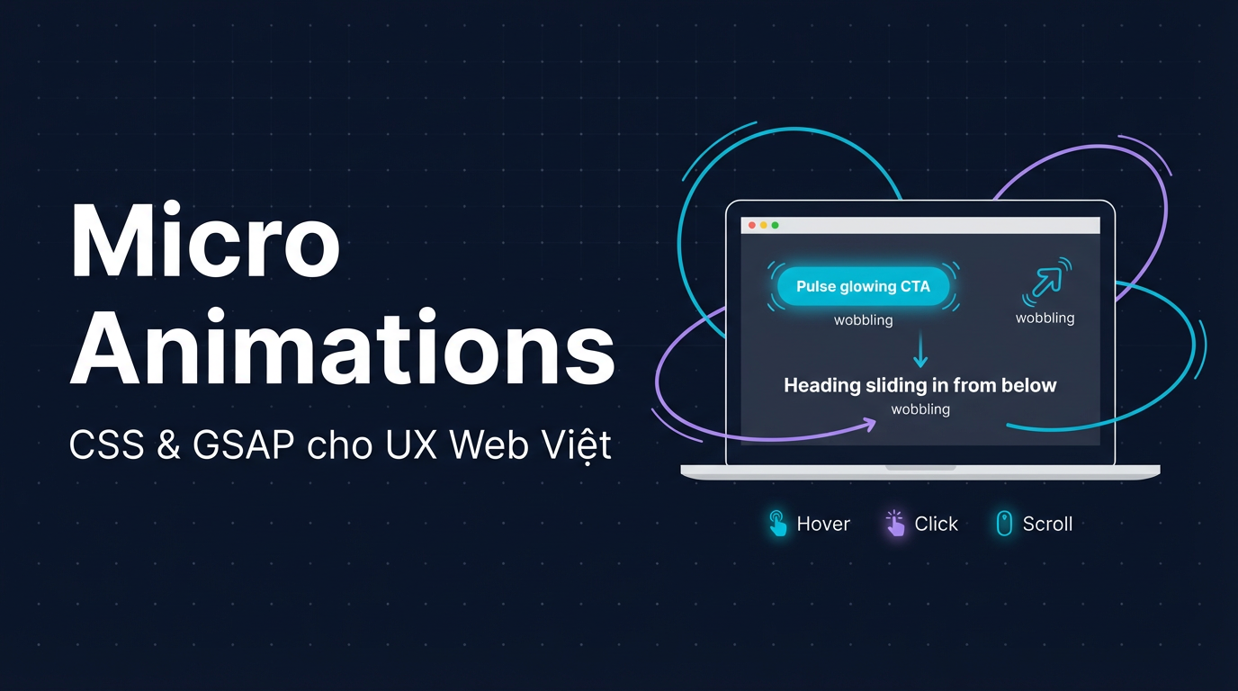 Micro Animations CSS/GSAP: Nâng UX Web Việt