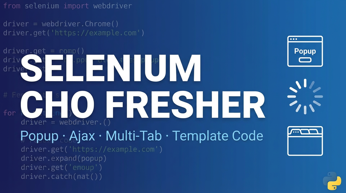 Selenium Xử Lý Popup, Ajax, Multi-Tab Cho Fresher