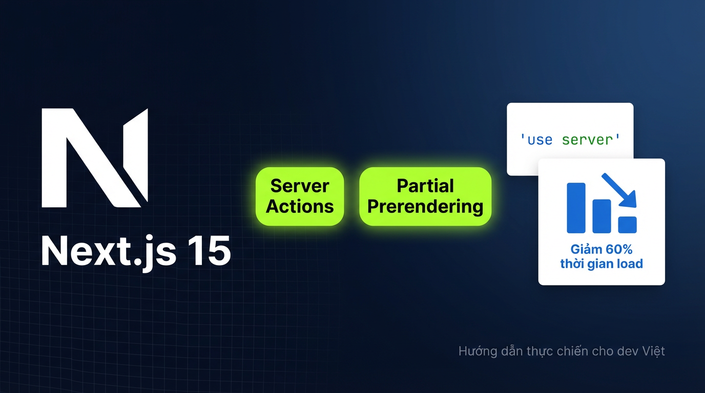 Next.js 15: Server Actions & PPR thực chiến