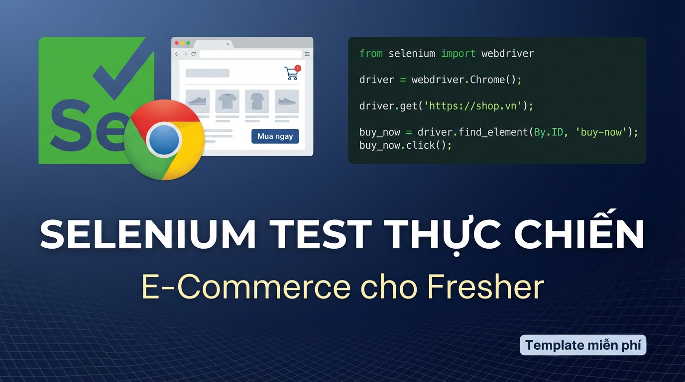 Selenium Test E-Commerce: Case Thực Tế Cho Fresher