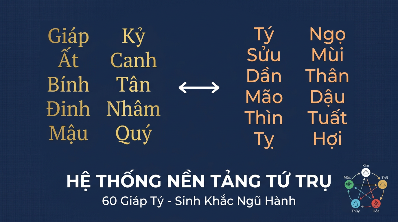 Can Chi, Ngũ Hành và 60 Giáp Tý trong Tứ Trụ