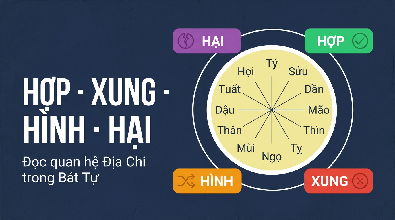 Hợp Xung Hình Hại Địa Chi: Đọc Lá Số Không Nhầm