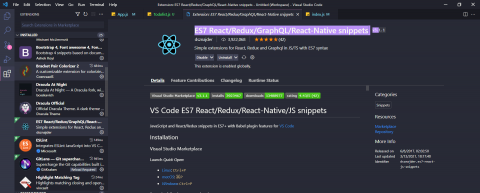 ES7 React/Redux/GraphQL/React-Native snippets
v3. Cách tạo một component nhanh chóng&nbsp;