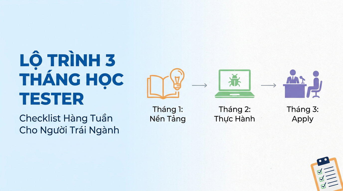 Lộ Trình 3 Tháng Học Tester Cho Người Trái Ngành