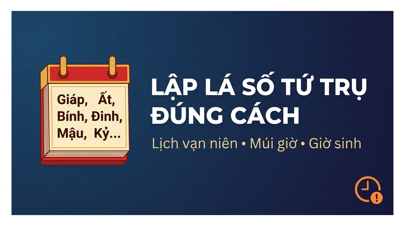 Lập lá số Tứ Trụ đúng cách: lịch vạn niên & lỗi cần tránh