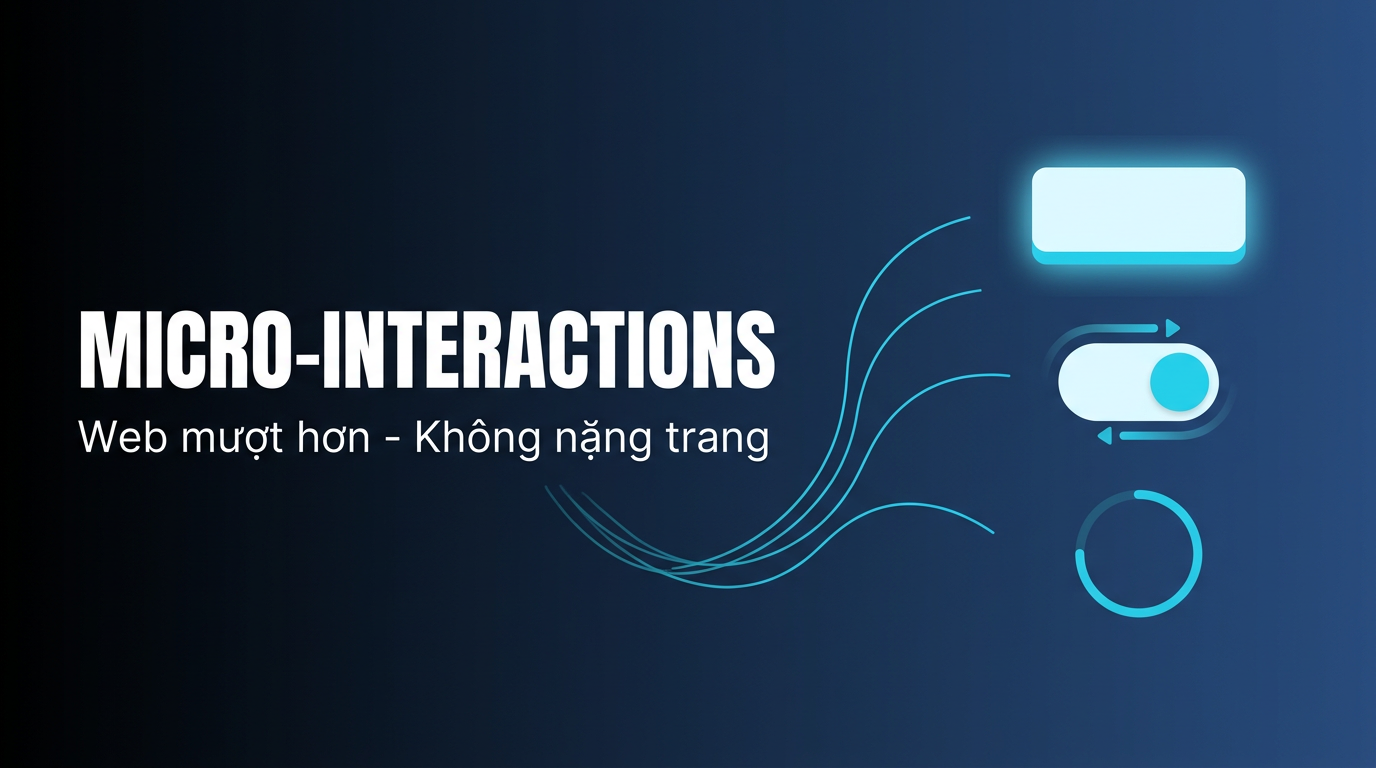 Micro-interactions: Web mượt hơn không cần JS nặng