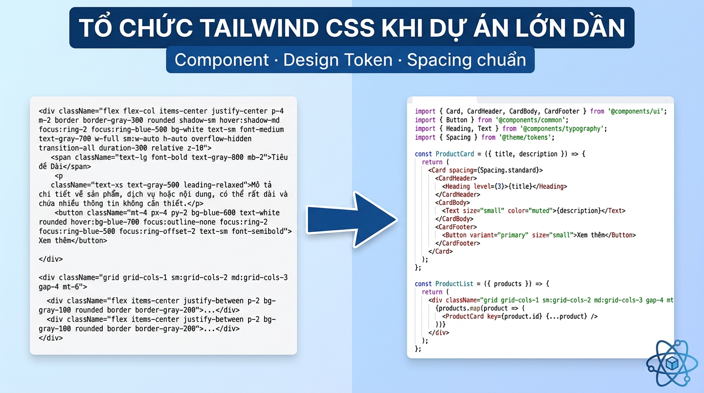 Tailwind CSS thực chiến: tránh class name rối loạn