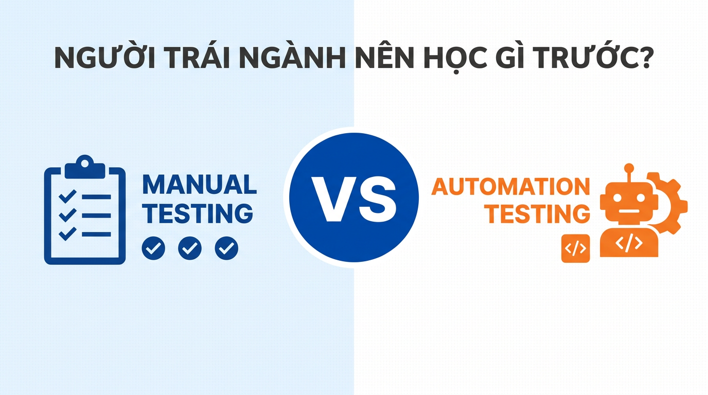 Manual hay Automation Testing? Người trái ngành học gì trước?