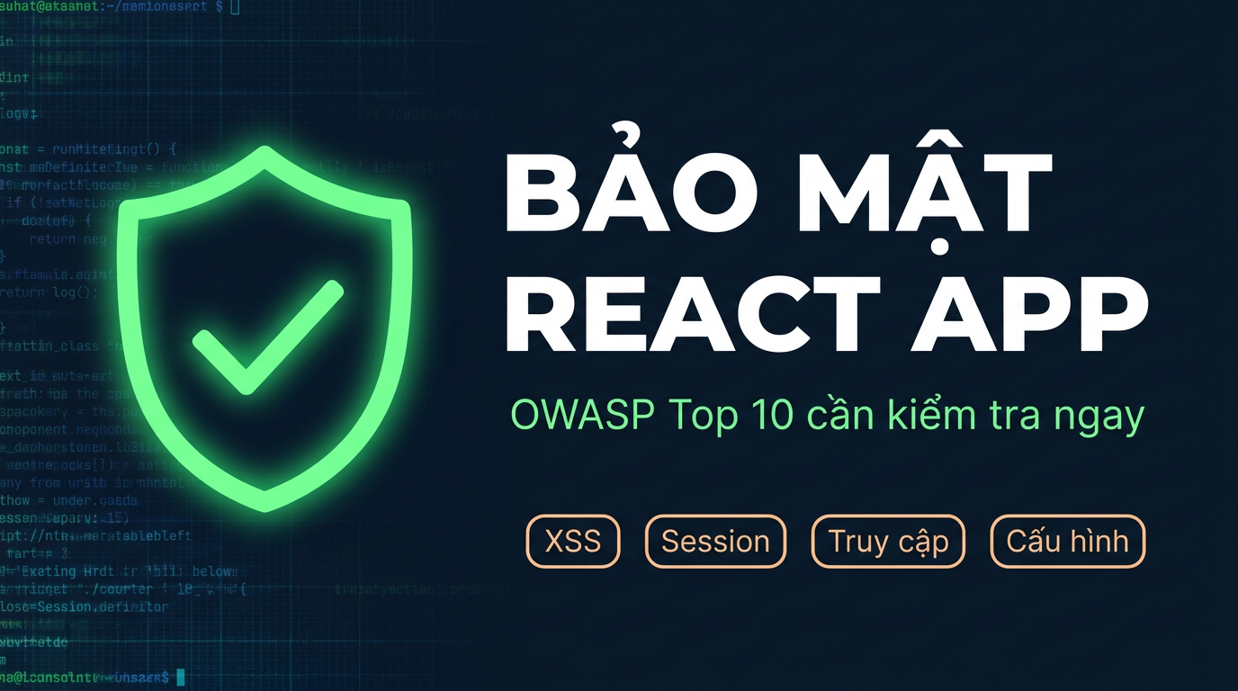 OWASP Top 10 cho React: Lỗi bảo mật dev Việt hay bỏ sót
