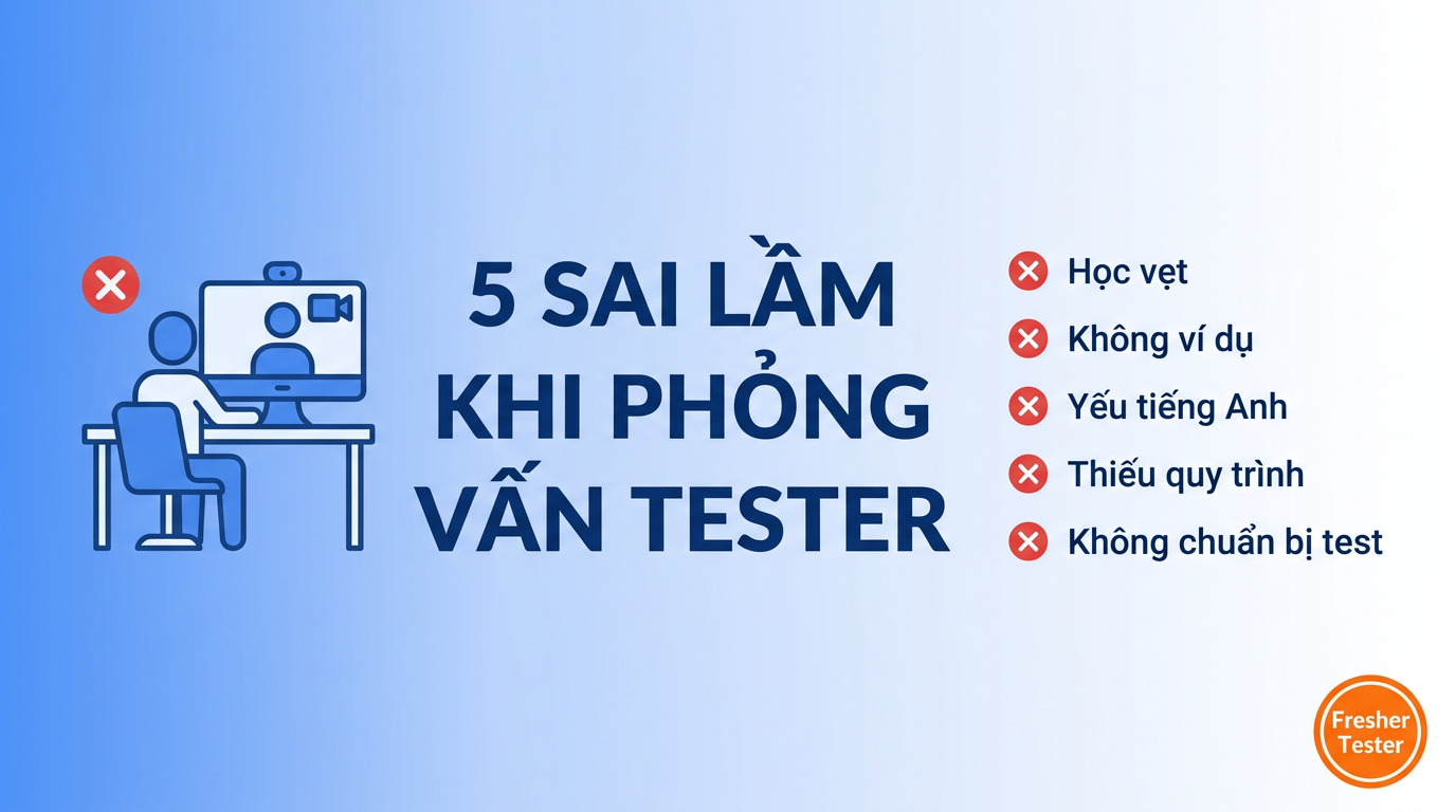 5 Sai lầm Fresher Tester hay mắc khi phỏng vấn