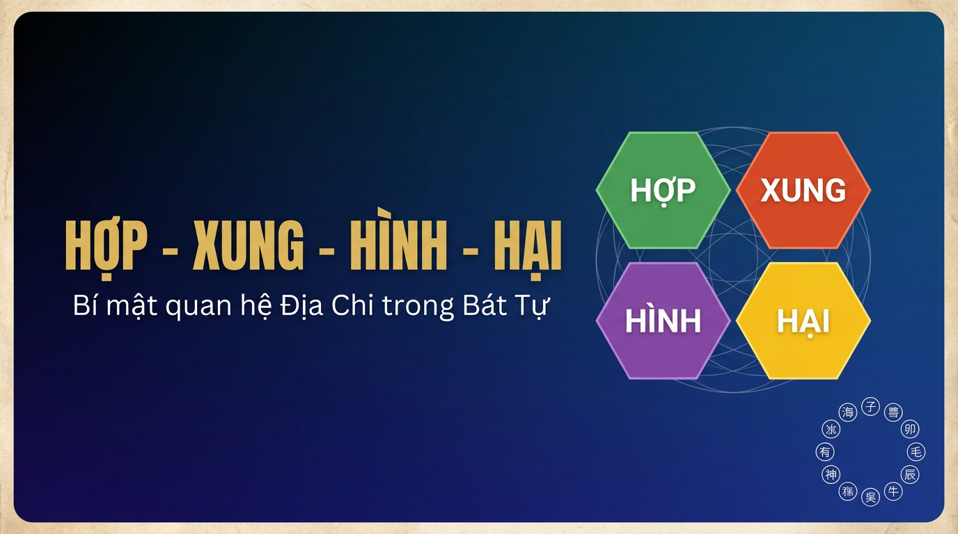 Hợp Xung Hình Hại trong Bát Tự: Đọc quan hệ Địa Chi