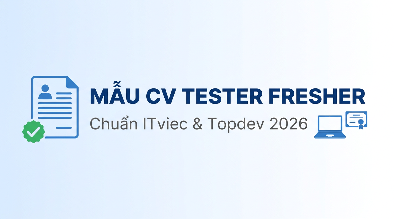 CV Tester 0 kinh nghiệm: Mẫu chuẩn ITviec 2026