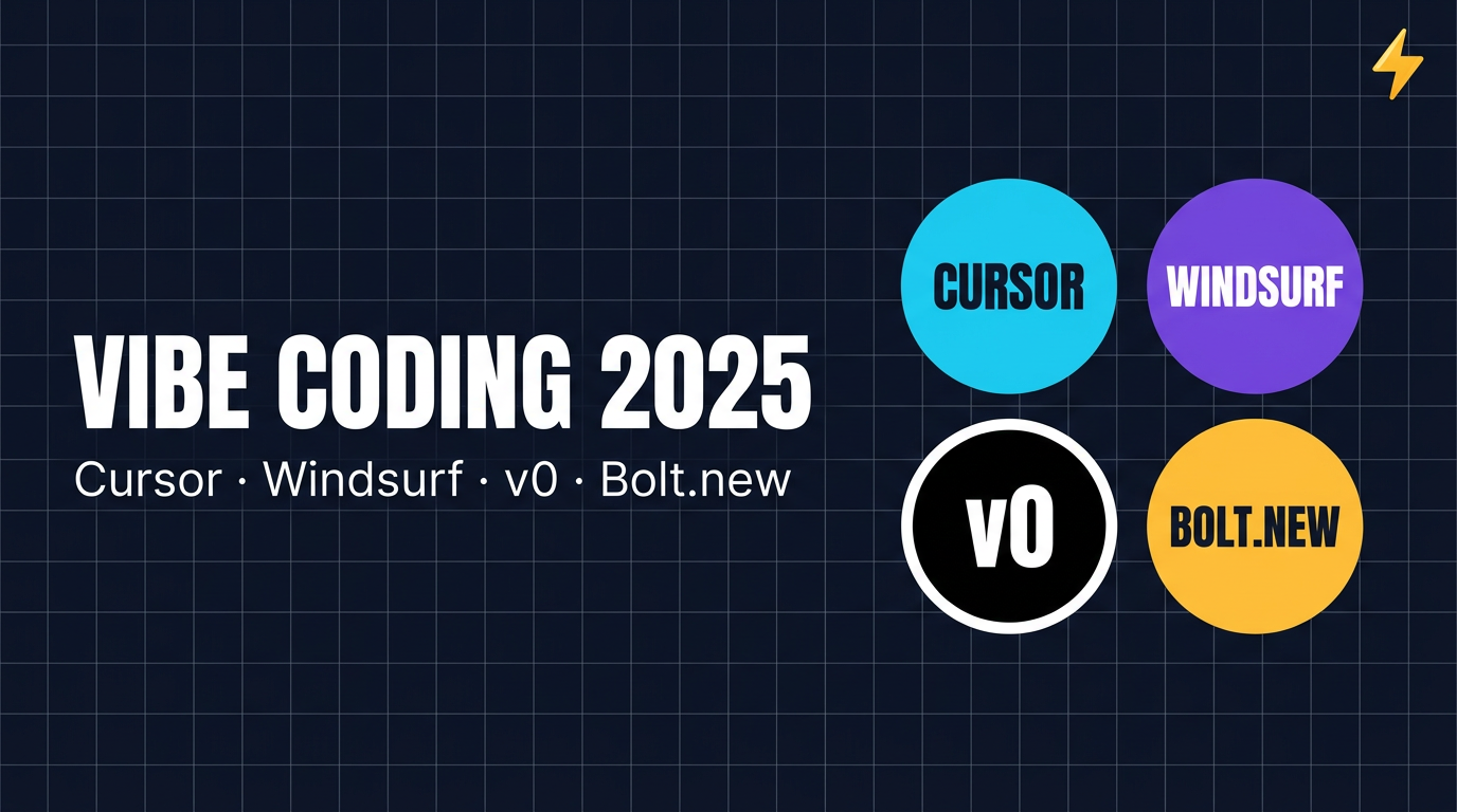 Cursor vs Windsurf vs v0 vs Bolt.new: Chọn tool nào?