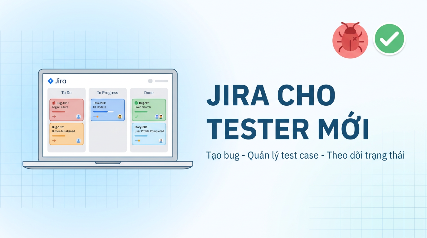 Jira cho Tester mới: Tạo bug & quản lý test case
