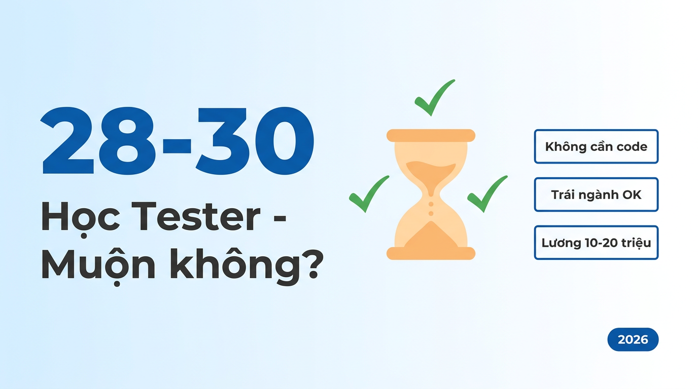 28-30 tuổi học Tester: Muộn hay vừa đúng lúc?