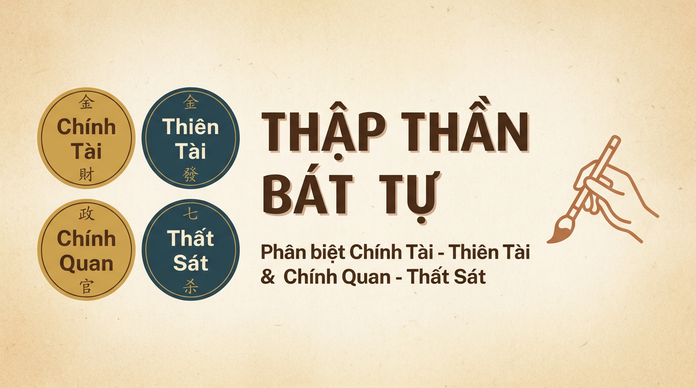 Thập Thần Bát Tự: Chính Tài vs Thiên Tài, Quan vs Sát