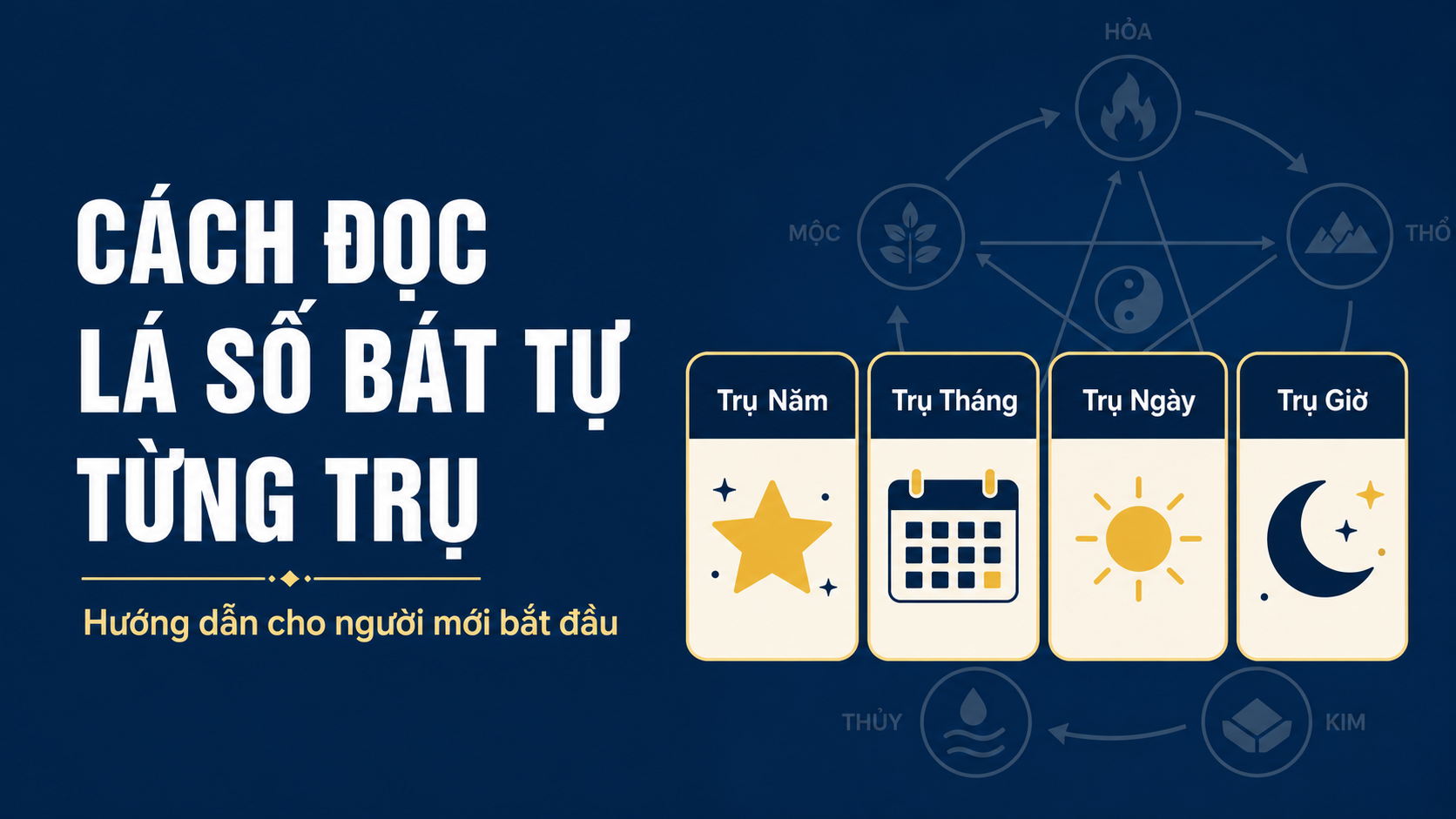 Đọc lá số Bát Tự từng trụ: Hướng dẫn cho người mới