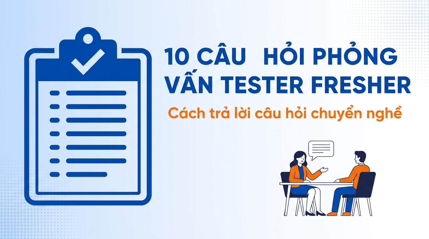 10 câu hỏi phỏng vấn Tester Fresher & cách trả lời
