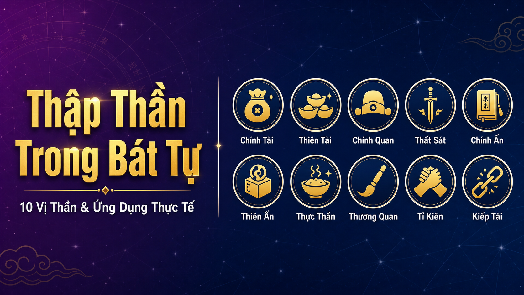 Thập Thần Bát Tự: 10 Vị Thần Và Ứng Dụng Thực Tế