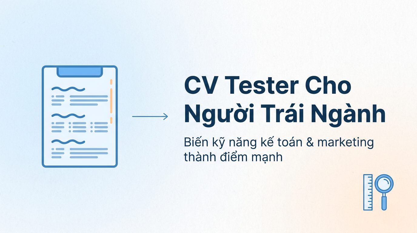 CV Tester trái ngành: Biến kỹ năng cũ thành điểm mạnh