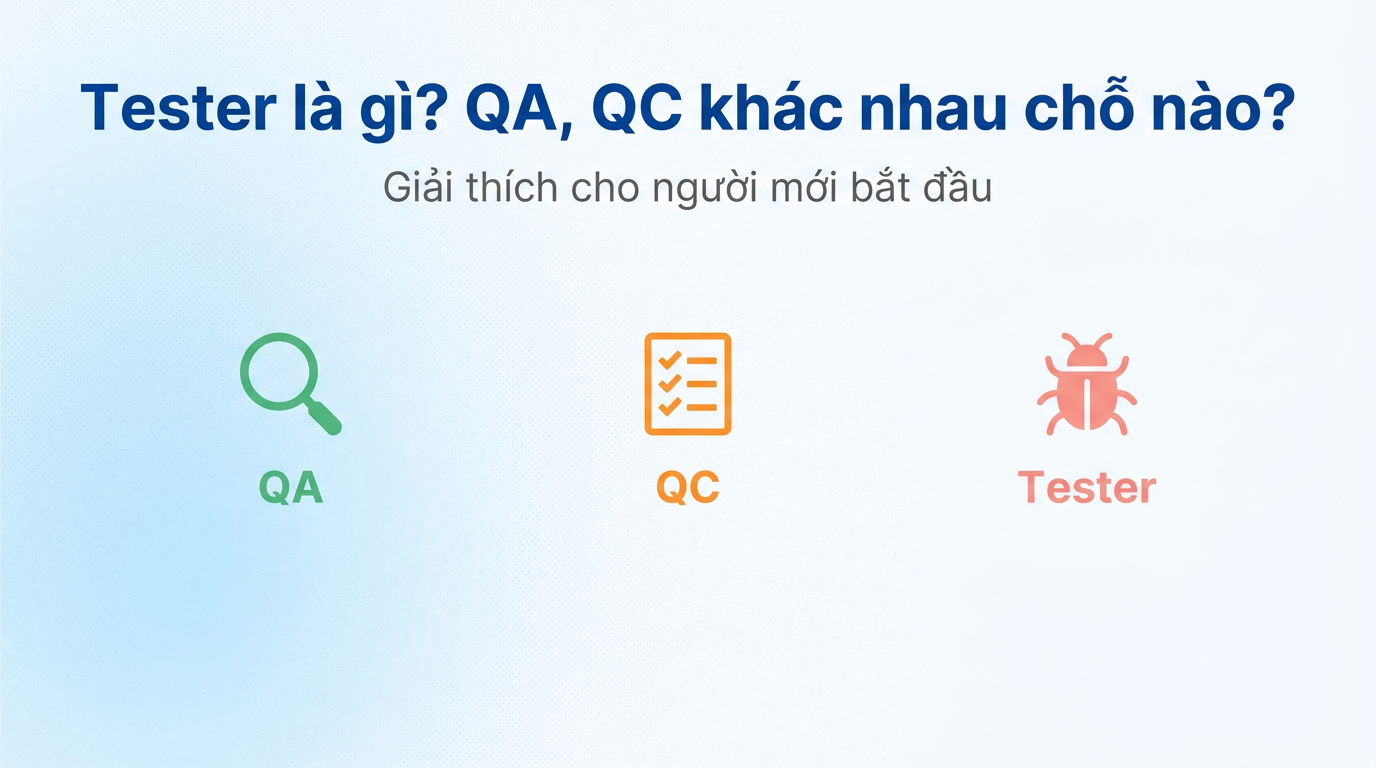 Tester là gì? Phân biệt QA, QC và Tester dễ hiểu