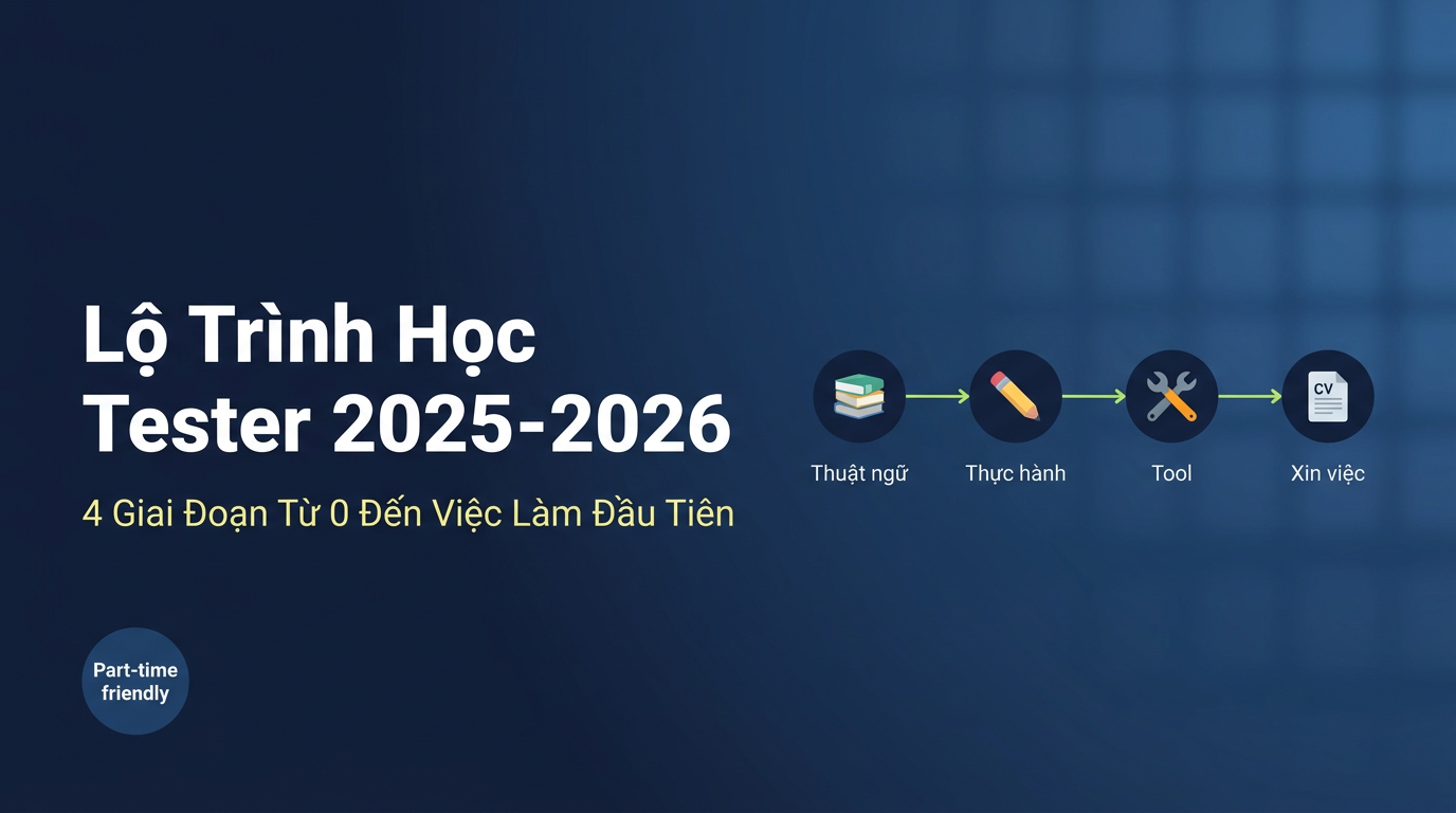 Lộ trình học Tester 2025: 4 giai đoạn từ 0 đến việc làm