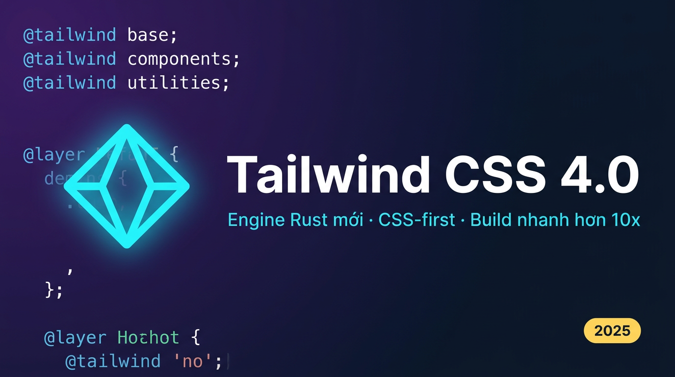 Tailwind CSS 4.0 có gì mới? Engine Rust, CSS-first config