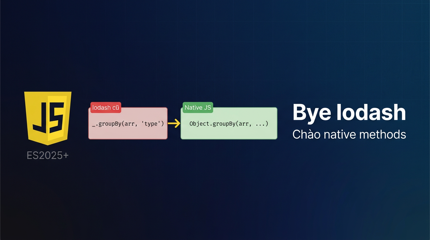 JS ES2025+: Bye lodash, chào native methods