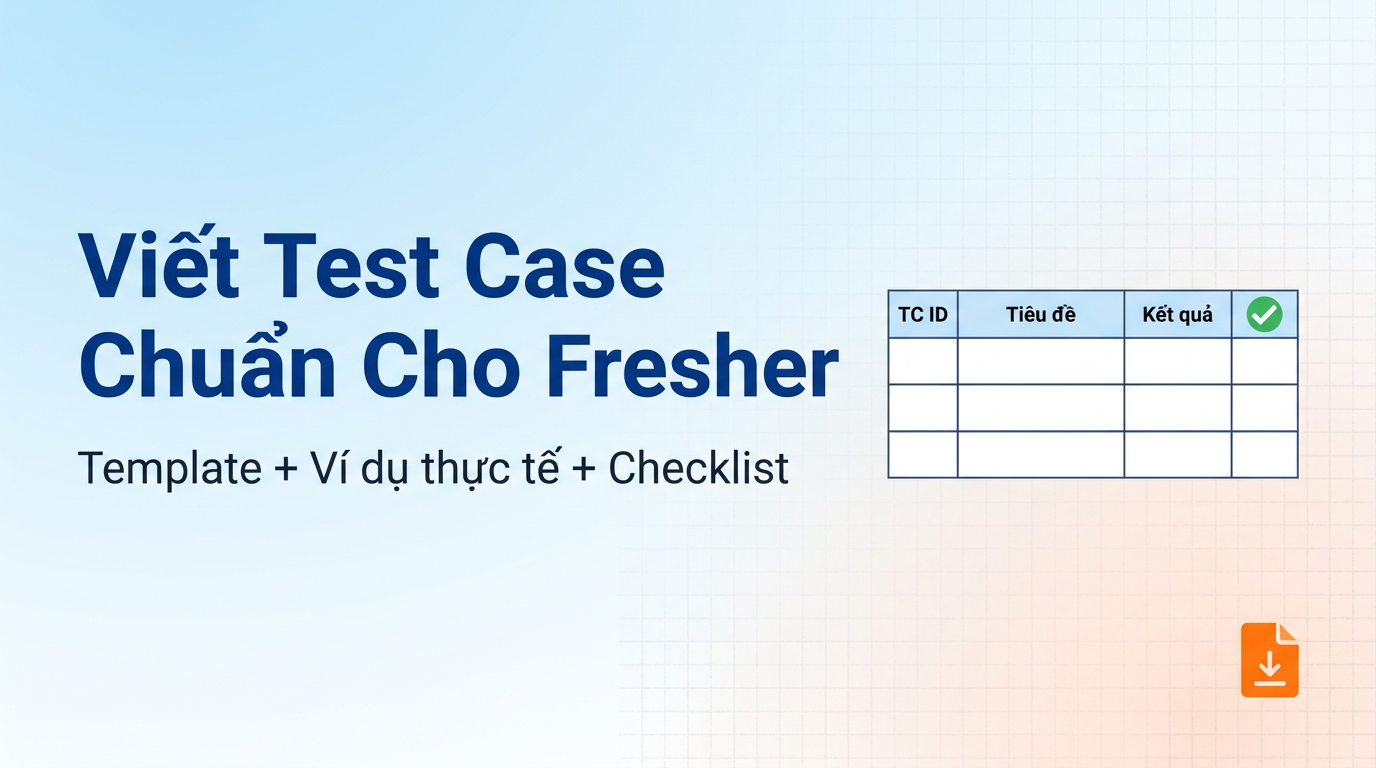 Viết test case chuẩn cho fresher: template + checklist