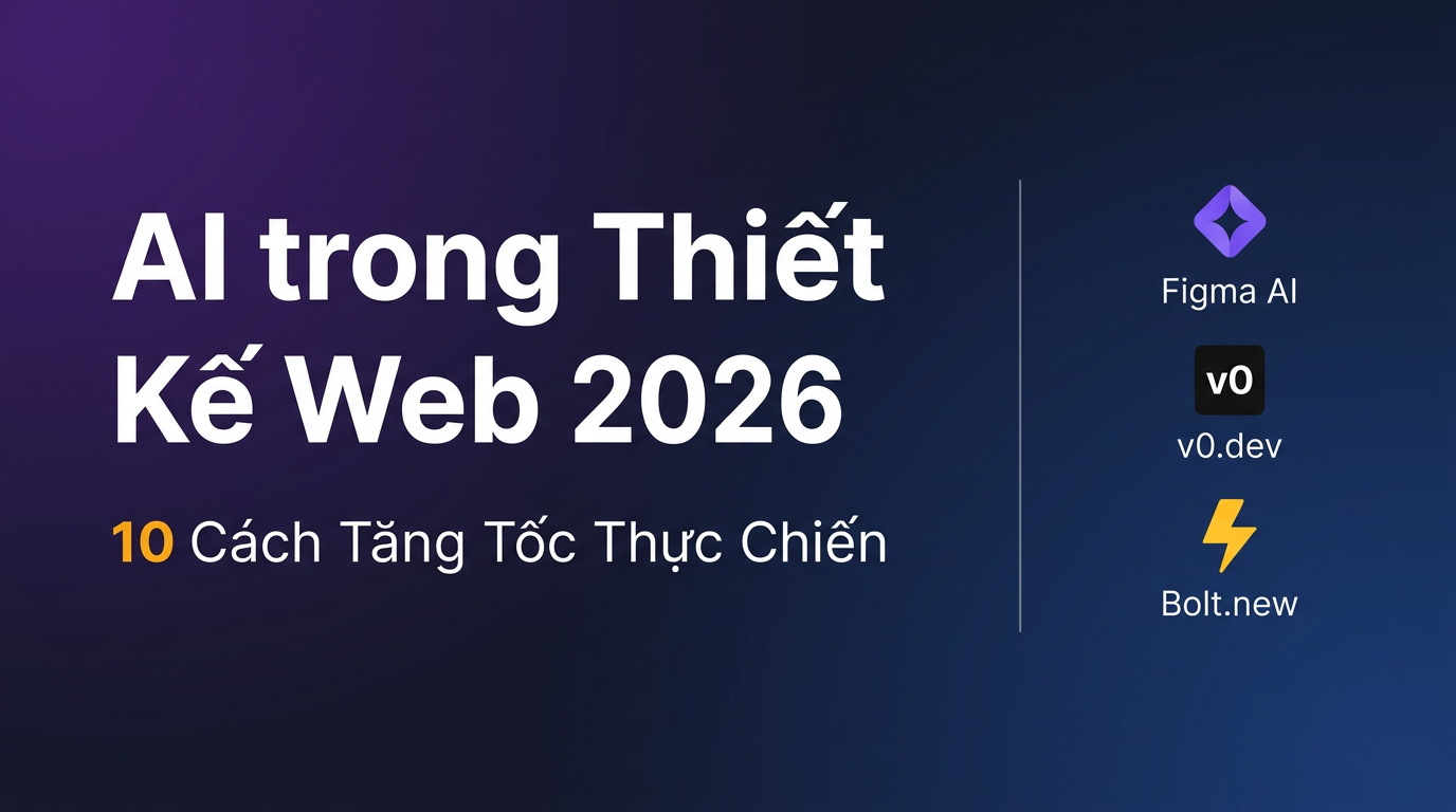 AI làm web 2026: 10 cách thực chiến tăng tốc thiết kế