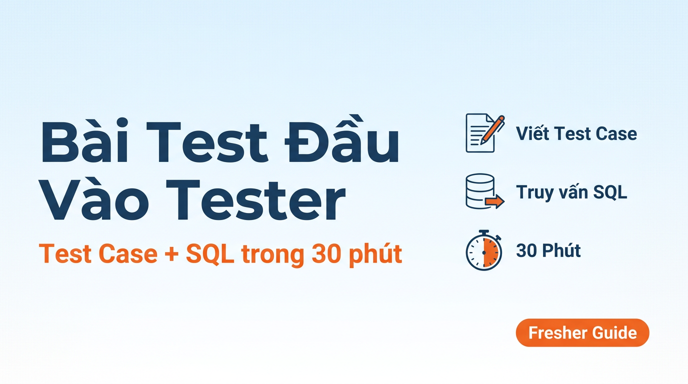 Bài test đầu vào Tester gồm những gì? Mẹo làm bài 30 phút