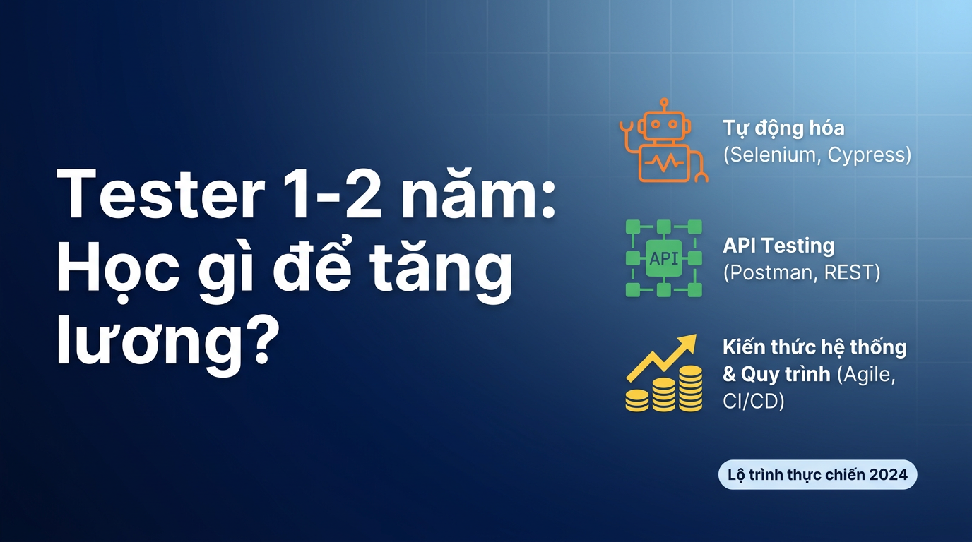 Tester 1-2 năm kinh nghiệm: Học gì để tăng lương?
