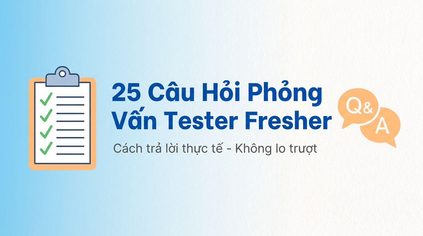 25 câu hỏi phỏng vấn Tester Fresher & cách trả lời