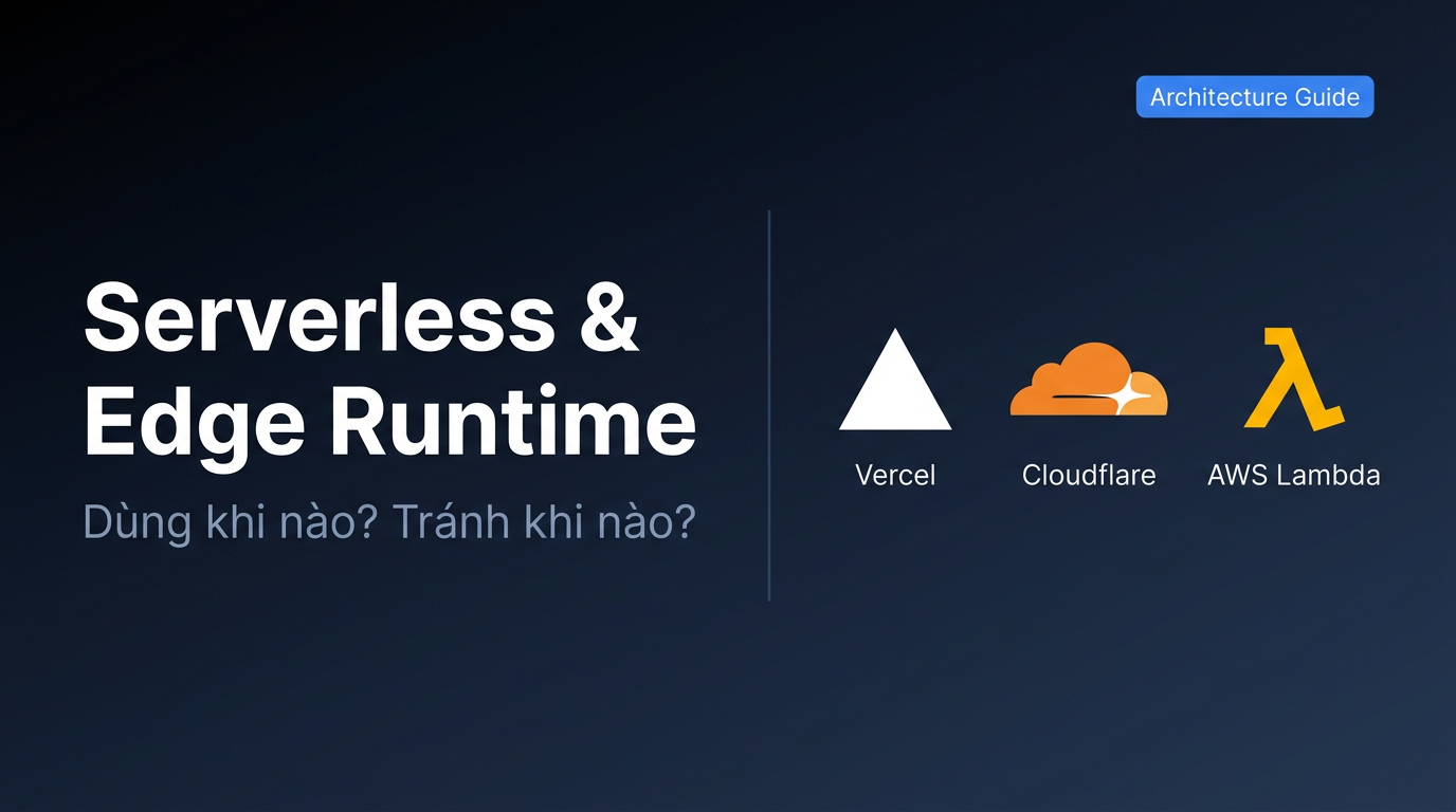Serverless vs Edge Runtime: Dùng khi nào? Tránh khi nào?