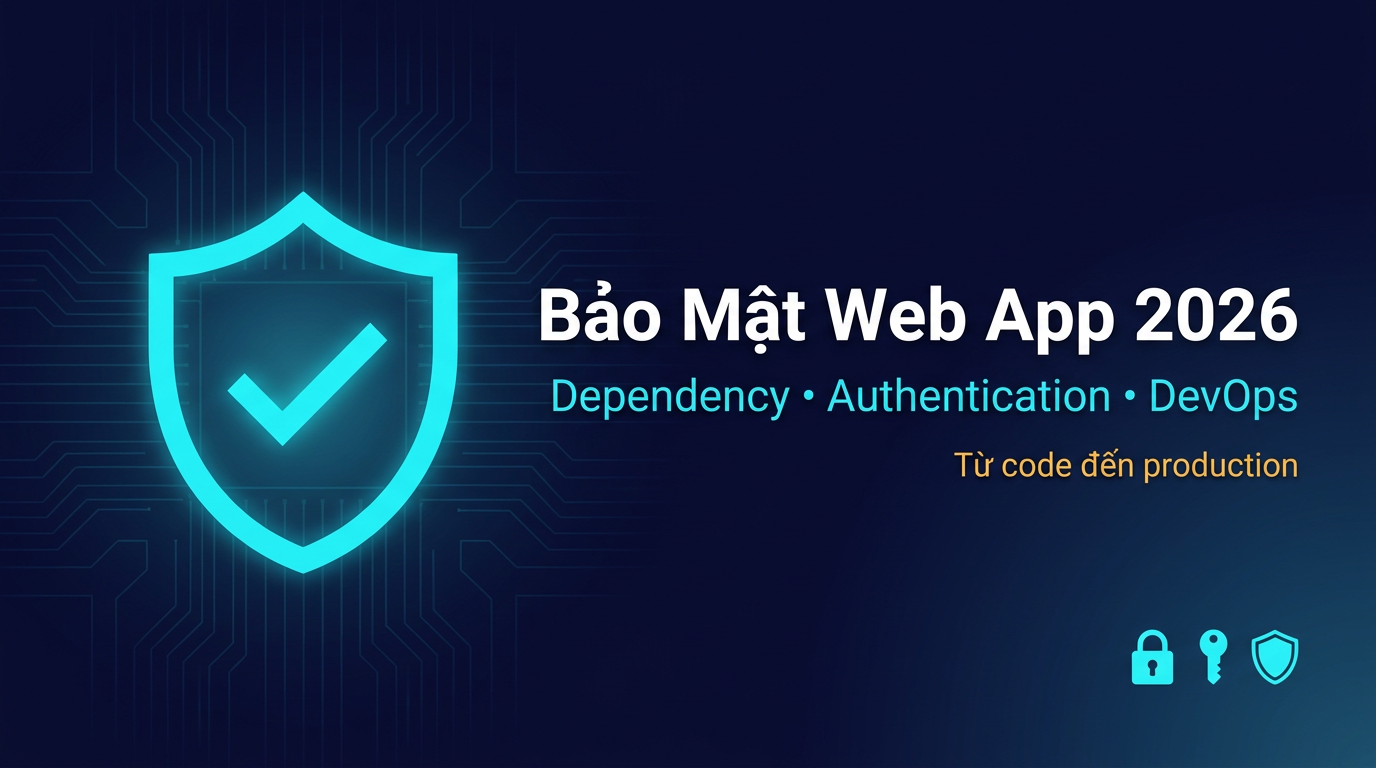 Bảo mật web app 2026: Từ dependency đến DevOps