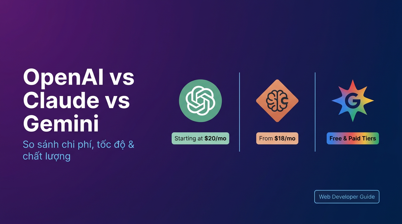 OpenAI vs Claude vs Gemini: Chọn API nào cho chatbot?