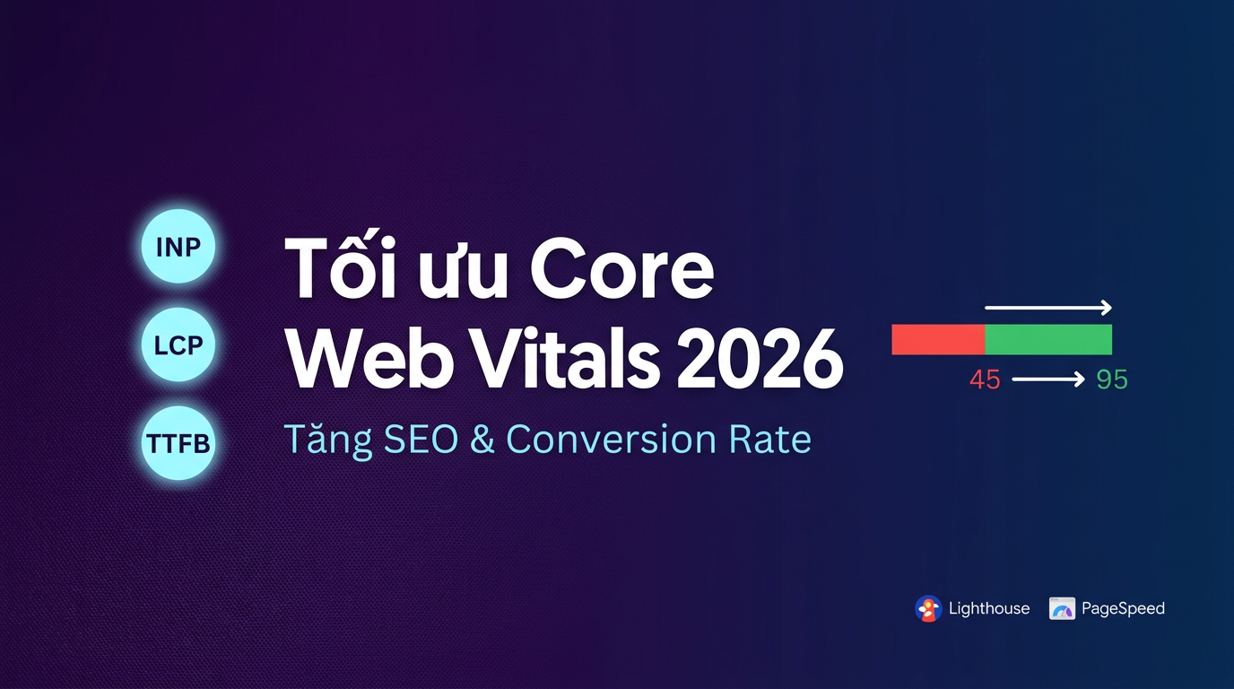 Core Web Vitals 2026: Tối ưu INP, LCP, TTFB