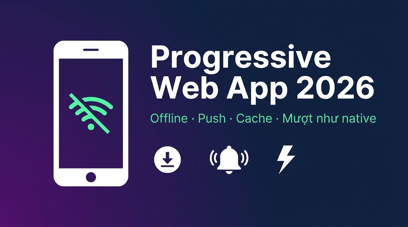 PWA 2026: Web app mượt như native, offline được luôn