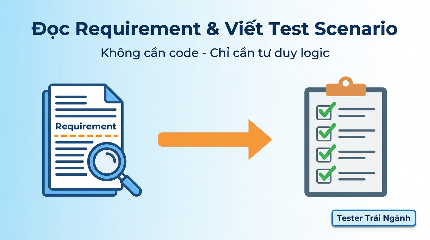 Đọc Requirement & viết Test Scenario không cần code