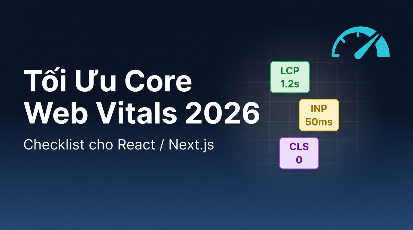 Core Web Vitals 2026: Checklist tối ưu React/Next.js
